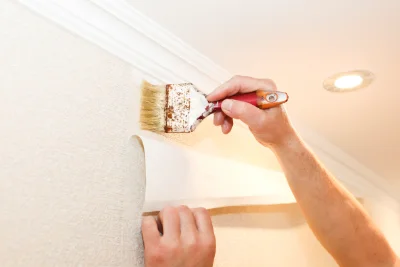 Pose de papier peint à Combas — revêtements muraux et toiles de verre